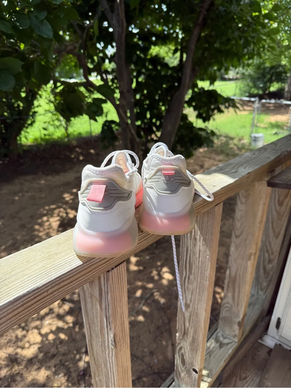 adidas Women’s Running Sneakers in White & Pink